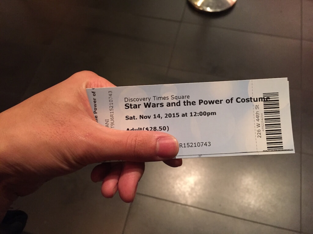 NYスターウォーズ展　チケット