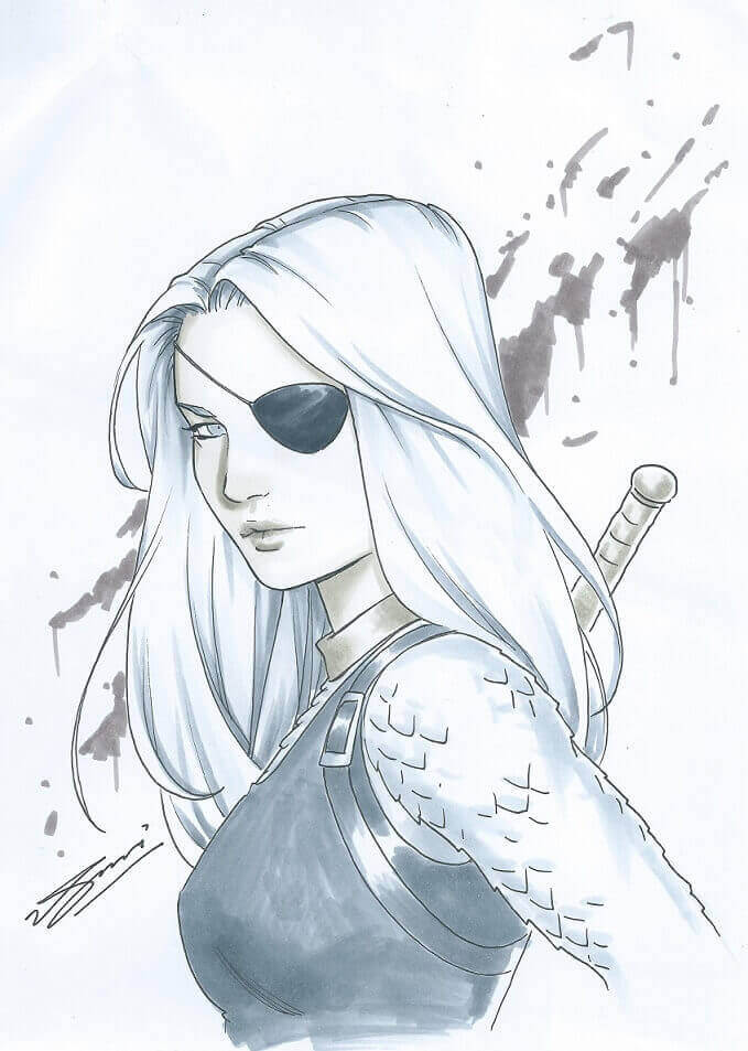 美麗な女性を描くことで人気のサミ・バスリによるデスストロークの娘ローズ・ウィルソン