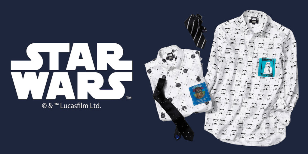 「ニューヨーカー」から「スター・ウォーズ」コレクションが登場！ストームトルーパーやミレニアム・ファルコンをモチーフにしたB.D.シャツな
