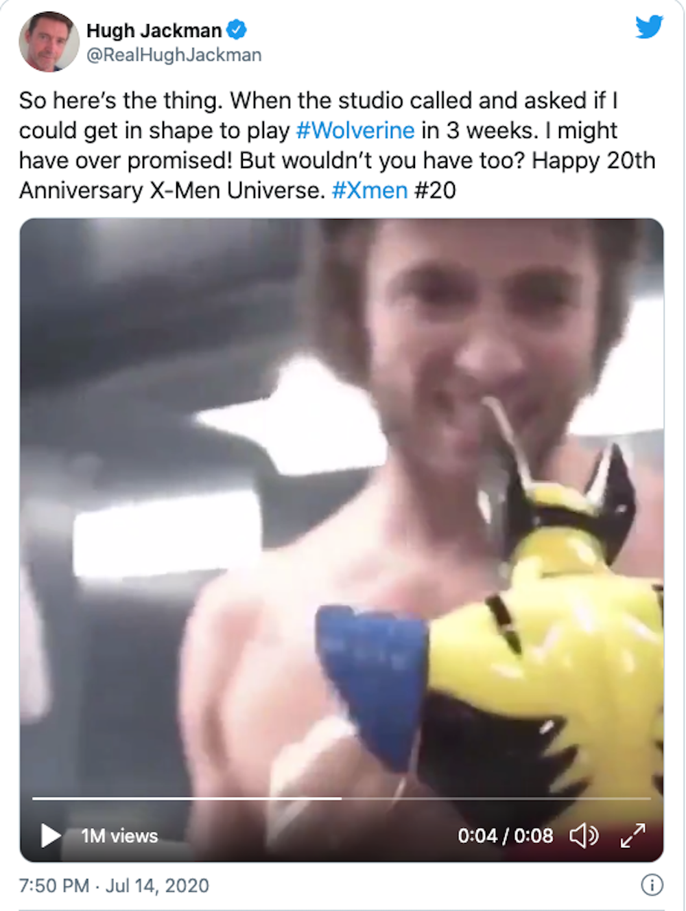Hugh Jackman Twitter
