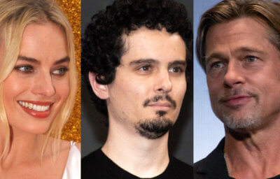 マーゴット・ロビー＆デイミアン・チャゼル＆ブラッド・ピット